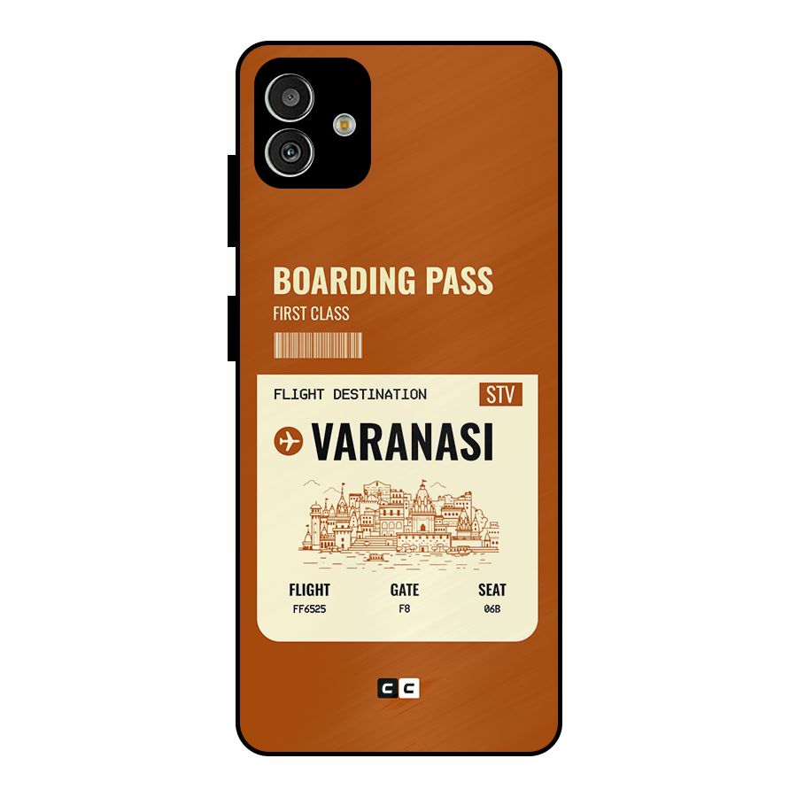 Varanasi Boarding Pass Metal Back Case for Galaxy M13 5G