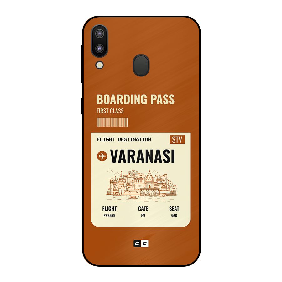 Varanasi Boarding Pass Metal Back Case for Galaxy M20