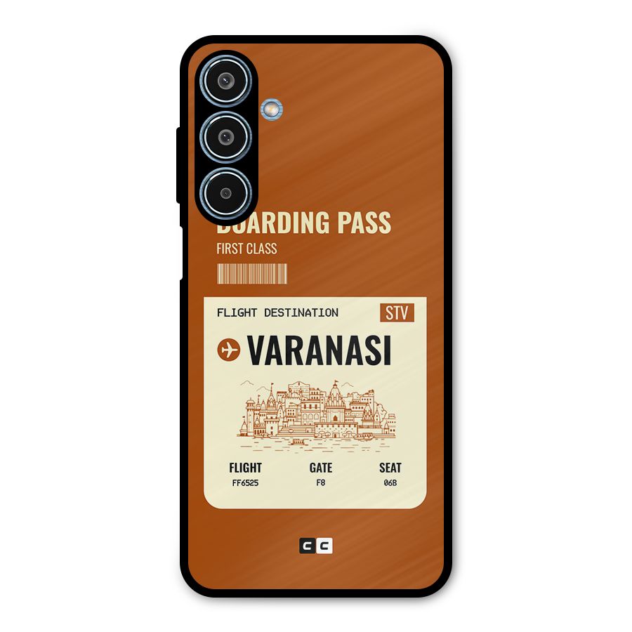 Varanasi Boarding Pass Metal Back Case for Galaxy M35
