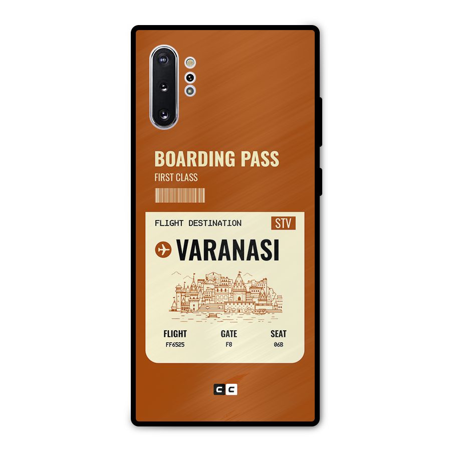 Varanasi Boarding Pass Metal Back Case for Galaxy Note 10 Plus