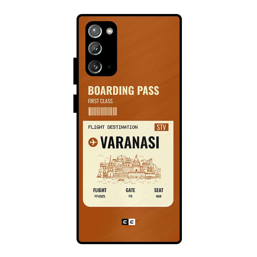 Varanasi Boarding Pass Metal Back Case for Galaxy Note 20