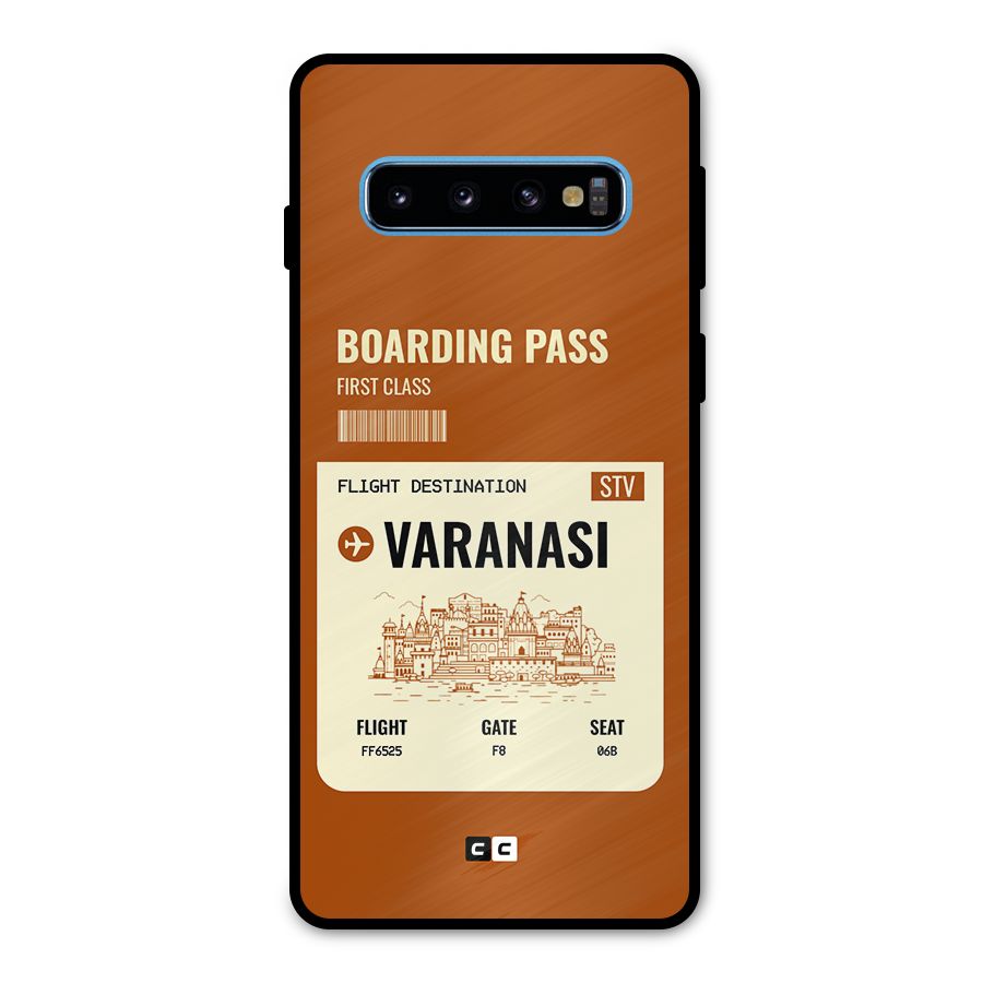 Varanasi Boarding Pass Metal Back Case for Galaxy S10