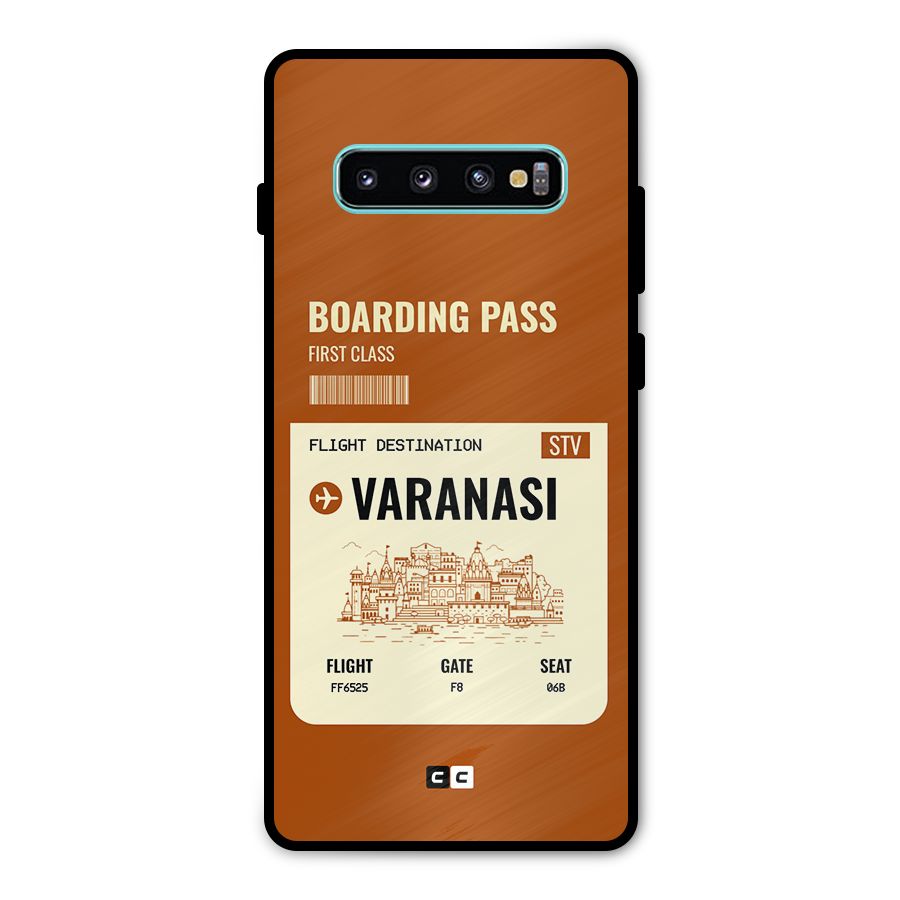 Varanasi Boarding Pass Metal Back Case for Galaxy S10 Plus