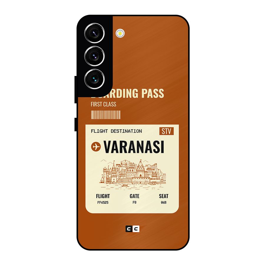Varanasi Boarding Pass Metal Back Case for Galaxy S22 5G