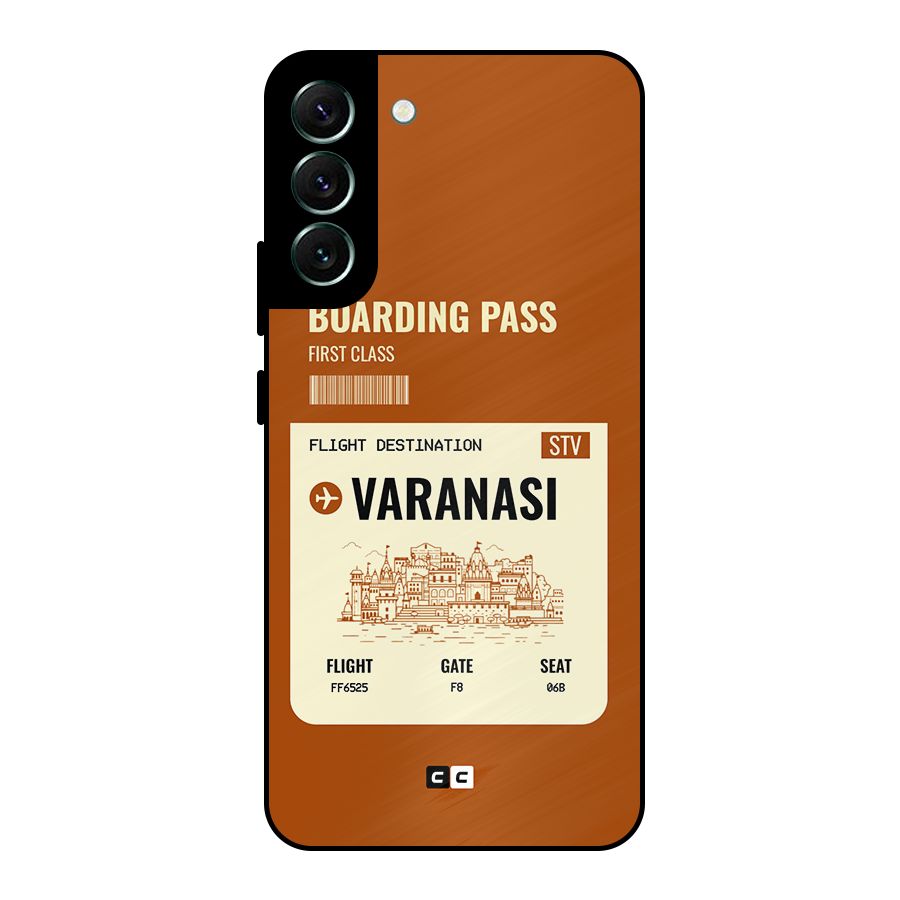 Varanasi Boarding Pass Metal Back Case for Galaxy S22 Plus 5G