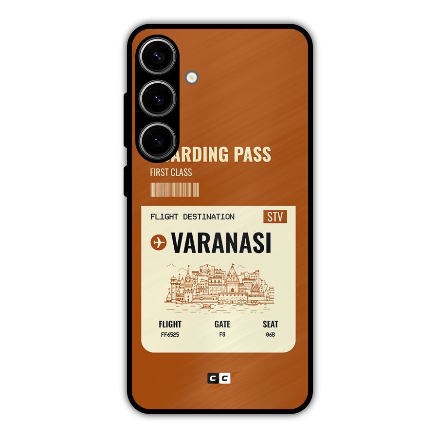 Varanasi Boarding Pass Metal Back Case for Galaxy S24 Plus