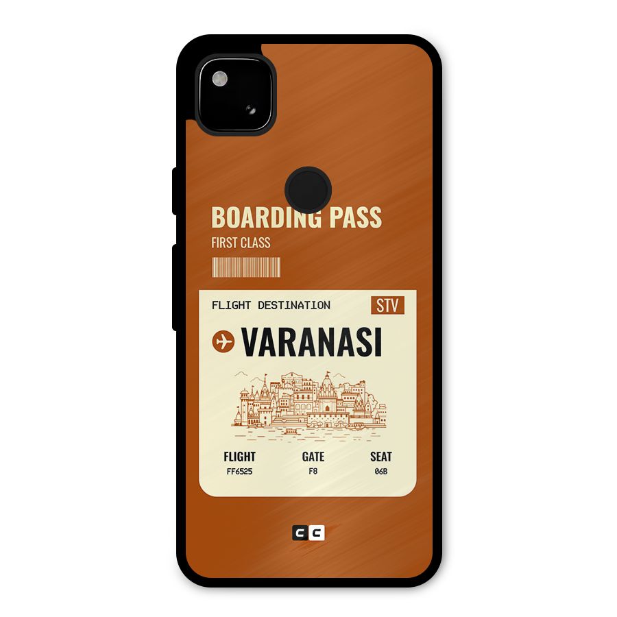 Varanasi Boarding Pass Metal Back Case for Google Pixel 4a
