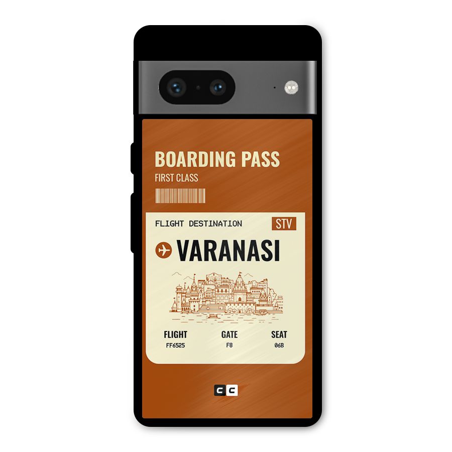Varanasi Boarding Pass Metal Back Case for Google Pixel 7