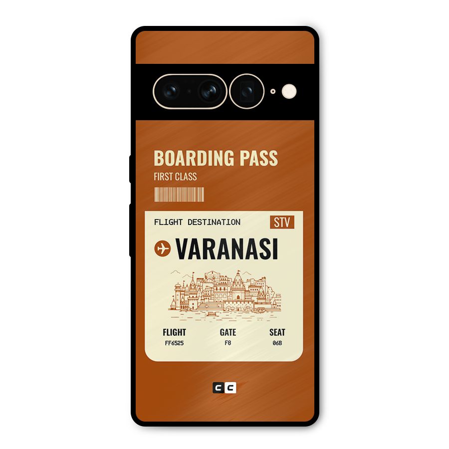 Varanasi Boarding Pass Metal Back Case for Google Pixel 7 Pro