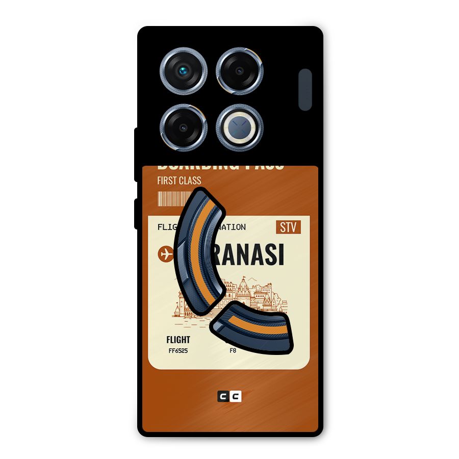 Varanasi Boarding Pass Metal Back Case for Infinix GT 20 Pro