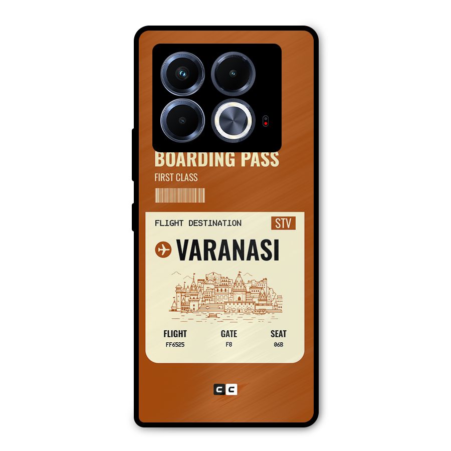 Varanasi Boarding Pass Metal Back Case for Infinix Note 40 5G