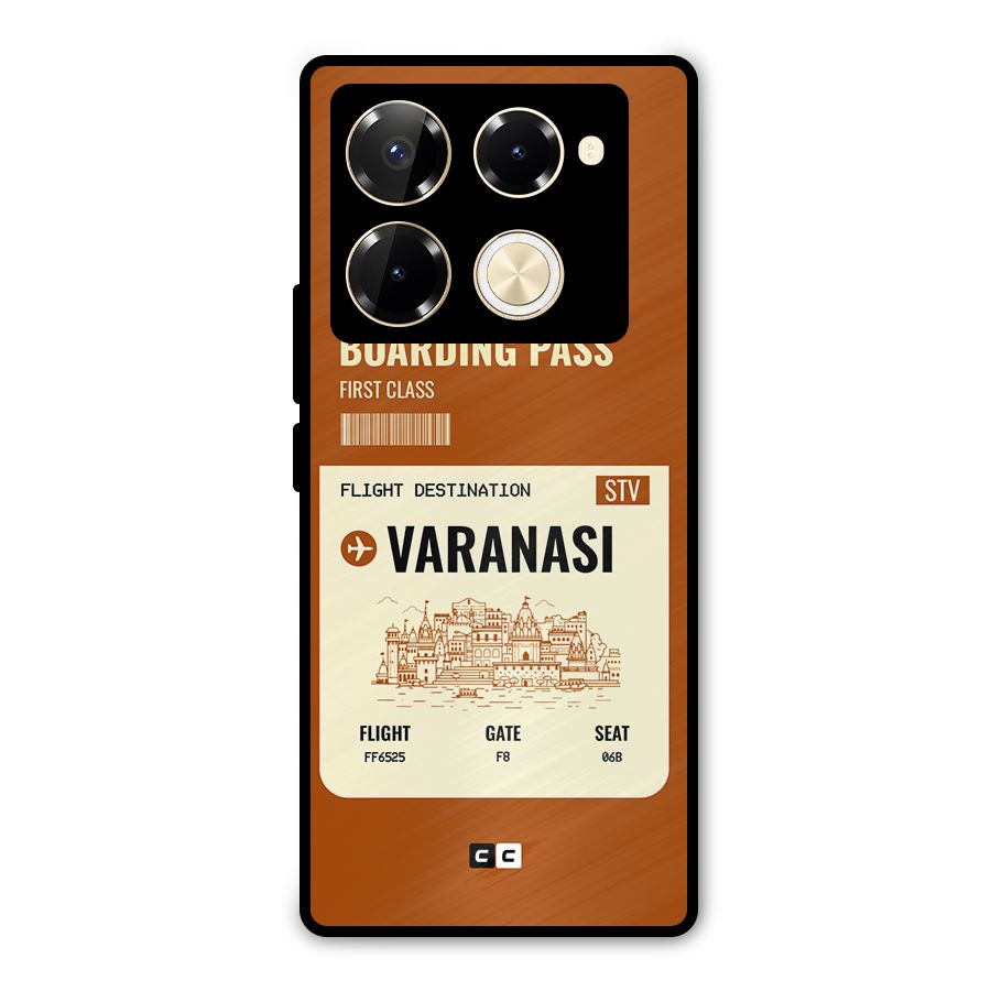 Varanasi Boarding Pass Metal Back Case for Infinix Note 40 Pro Plus