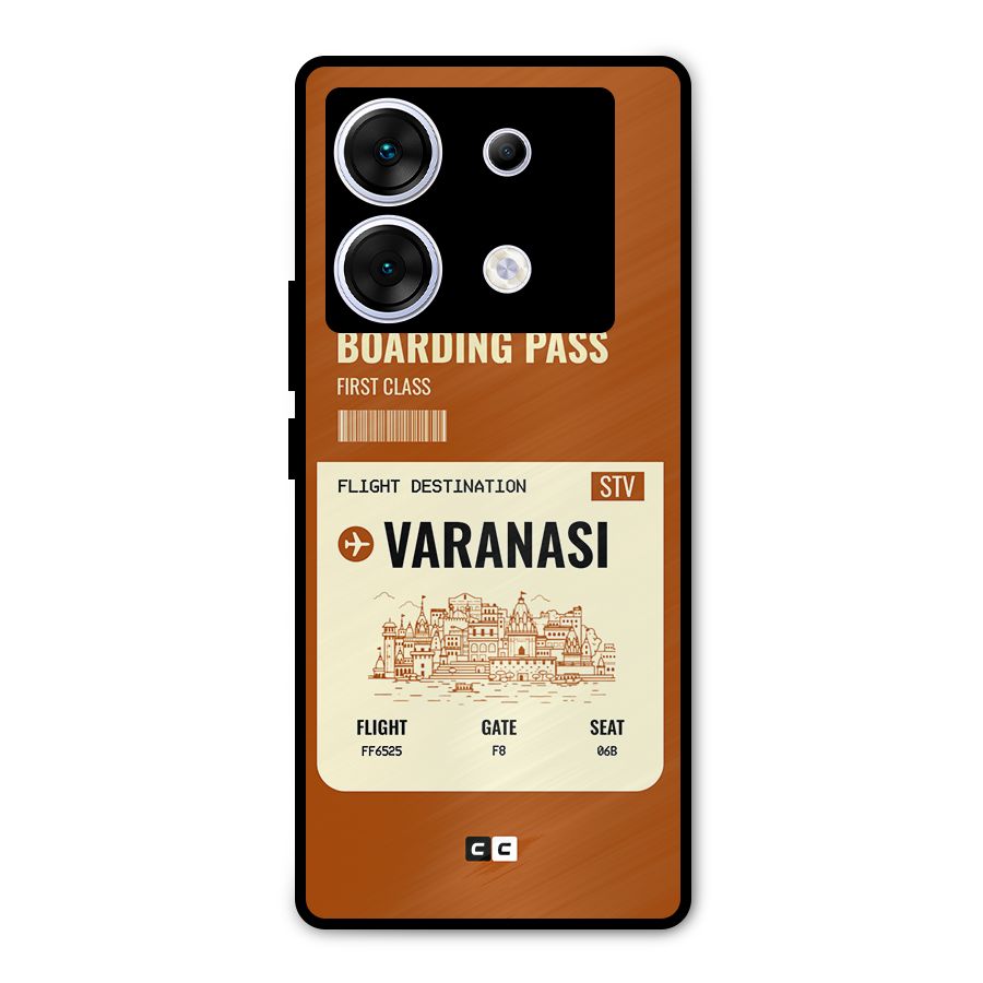 Varanasi Boarding Pass Metal Back Case for Infinix Zero 30 5G