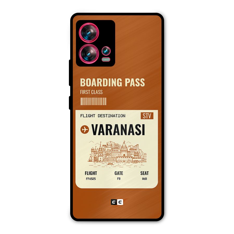 Varanasi Boarding Pass Metal Back Case for Motorola Edge 30 Fusion