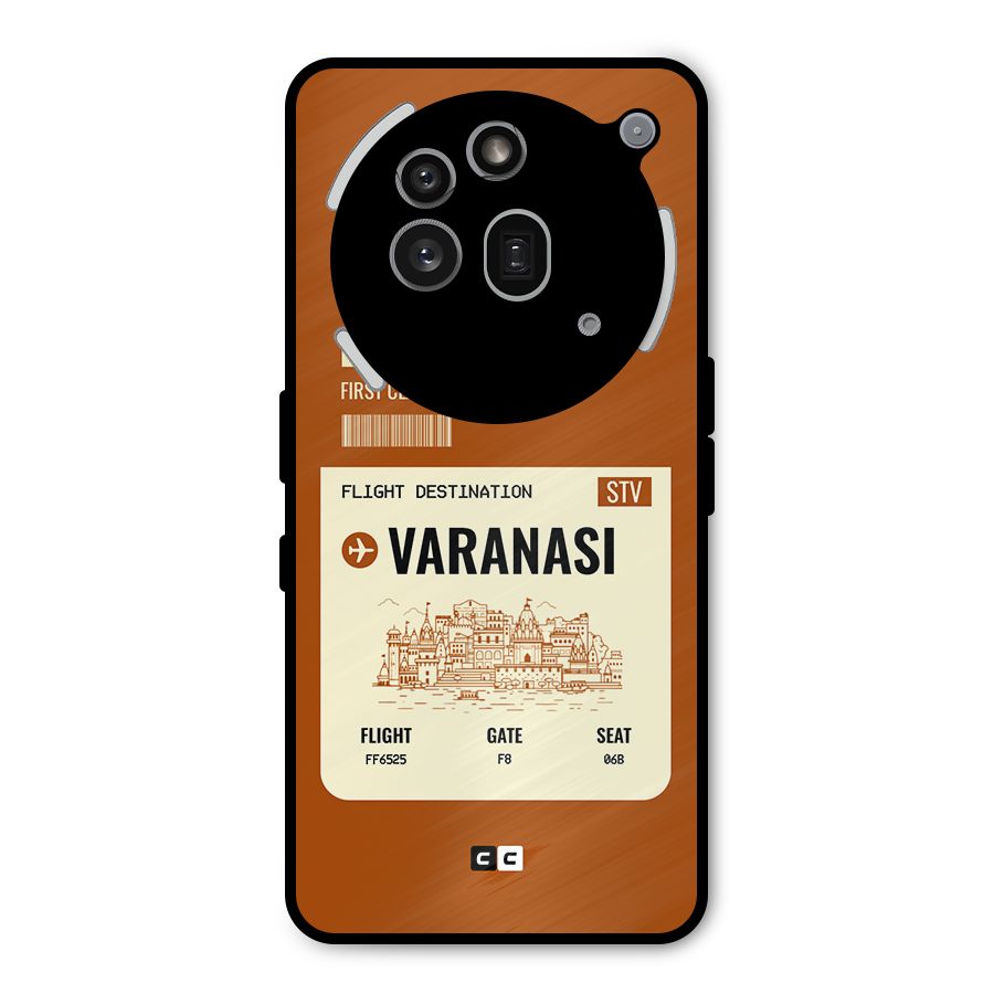 Varanasi Boarding Pass Metal Back Case for Nothing Phone 3a Pro