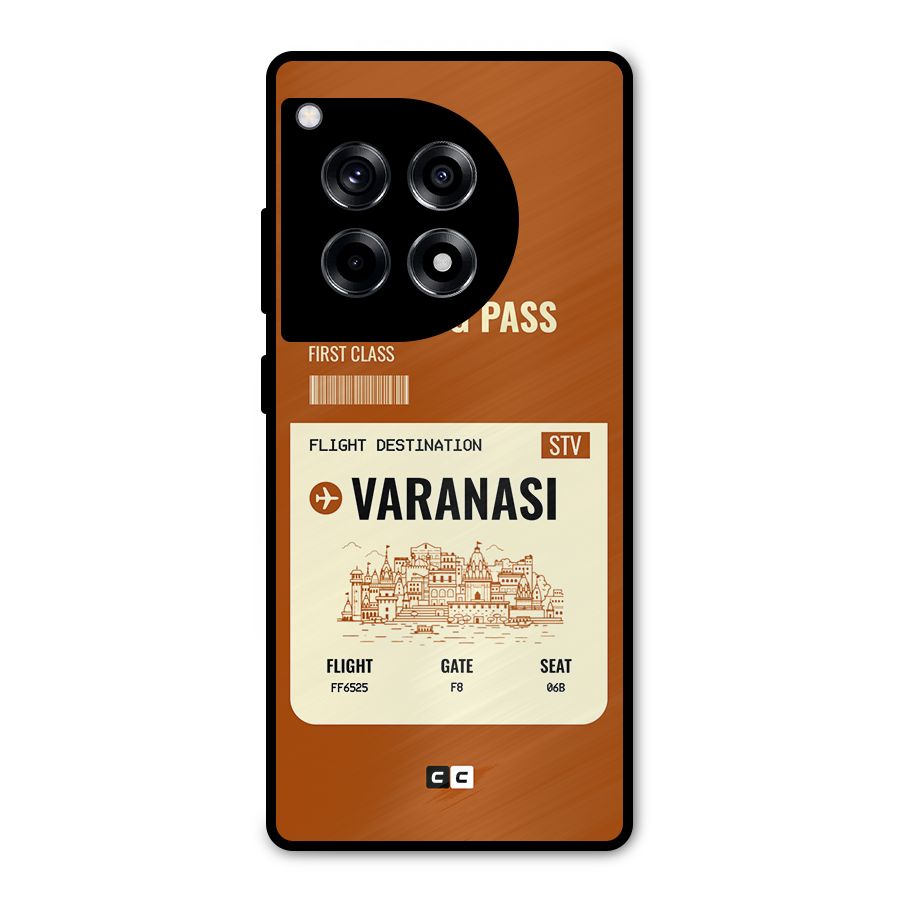 Varanasi Boarding Pass Metal Back Case for OnePlus 12R