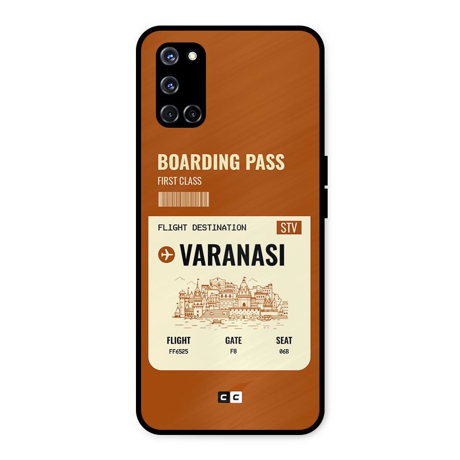 Varanasi Boarding Pass Metal Back Case for Oppo A52