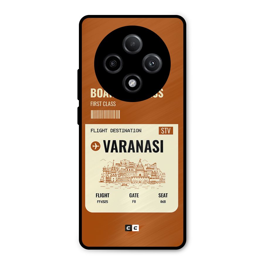 Varanasi Boarding Pass Metal Back Case for Oppo F27 Pro Plus