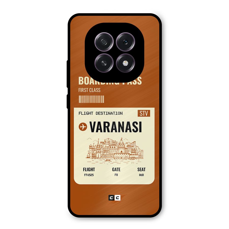Varanasi Boarding Pass Metal Back Case for Oppo F29