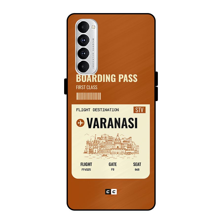 Varanasi Boarding Pass Metal Back Case for Oppo Reno4 Pro