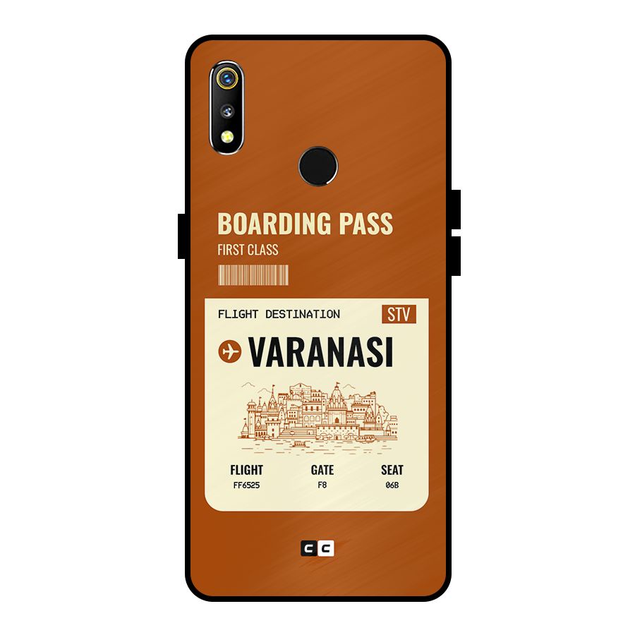 Varanasi Boarding Pass Metal Back Case for Realme 3i