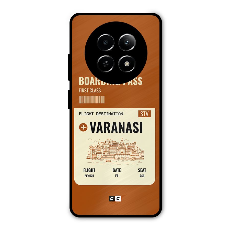 Varanasi Boarding Pass Metal Back Case for Realme Narzo 70x 5G