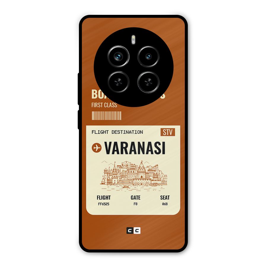 Varanasi Boarding Pass Metal Back Case for Realme P1 Pro
