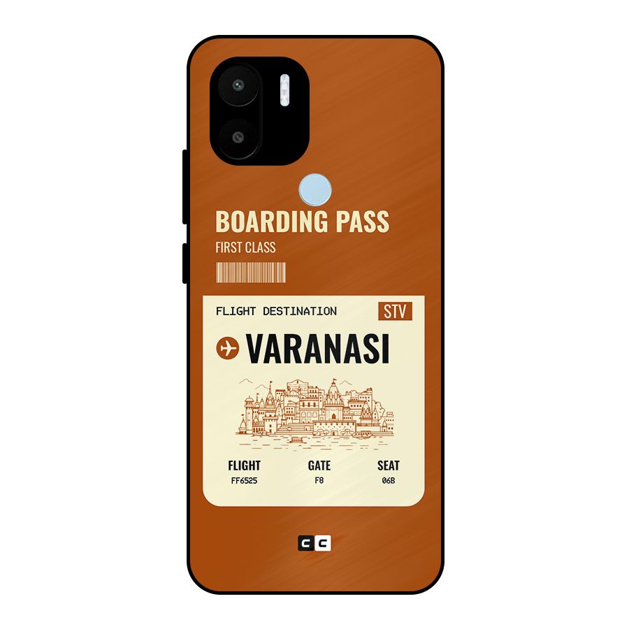 Varanasi Boarding Pass Metal Back Case for Redmi A1+