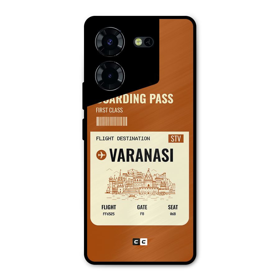 Varanasi Boarding Pass Metal Back Case for Tecno Pova 5 Pro 5G