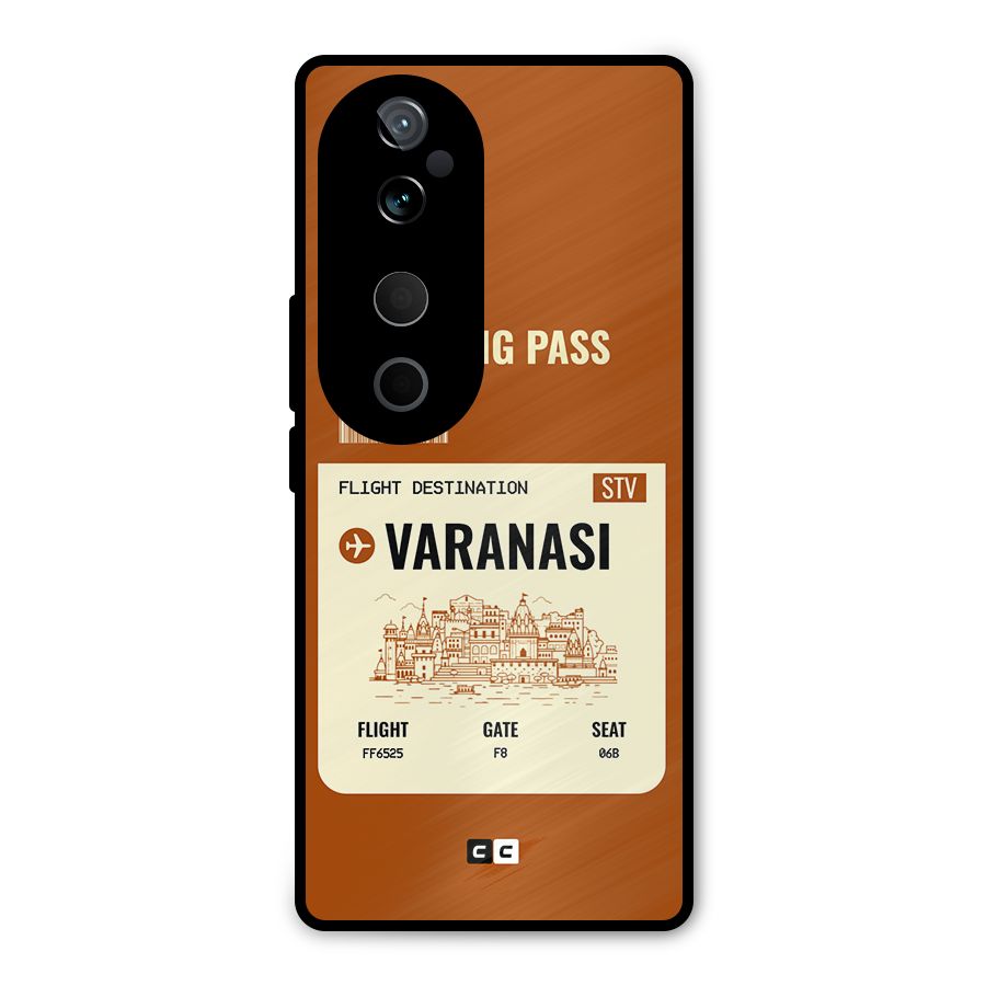 Varanasi Boarding Pass Metal Back Case for Vivo T3 Ultra