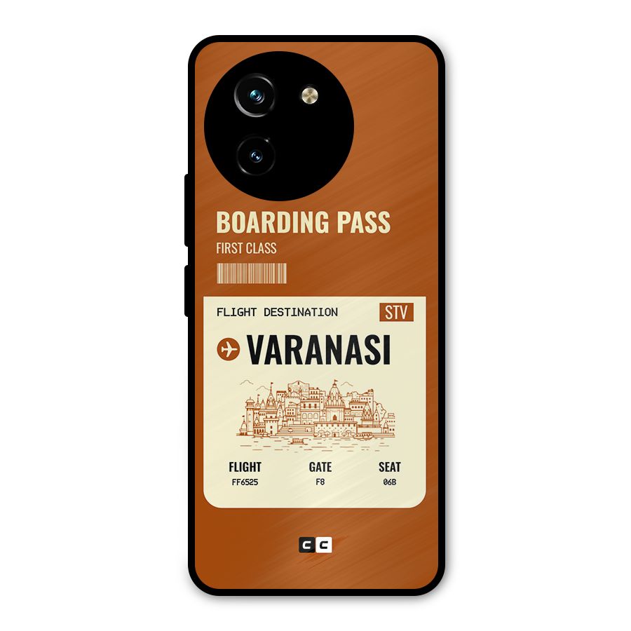 Varanasi Boarding Pass Metal Back Case for Vivo T3x