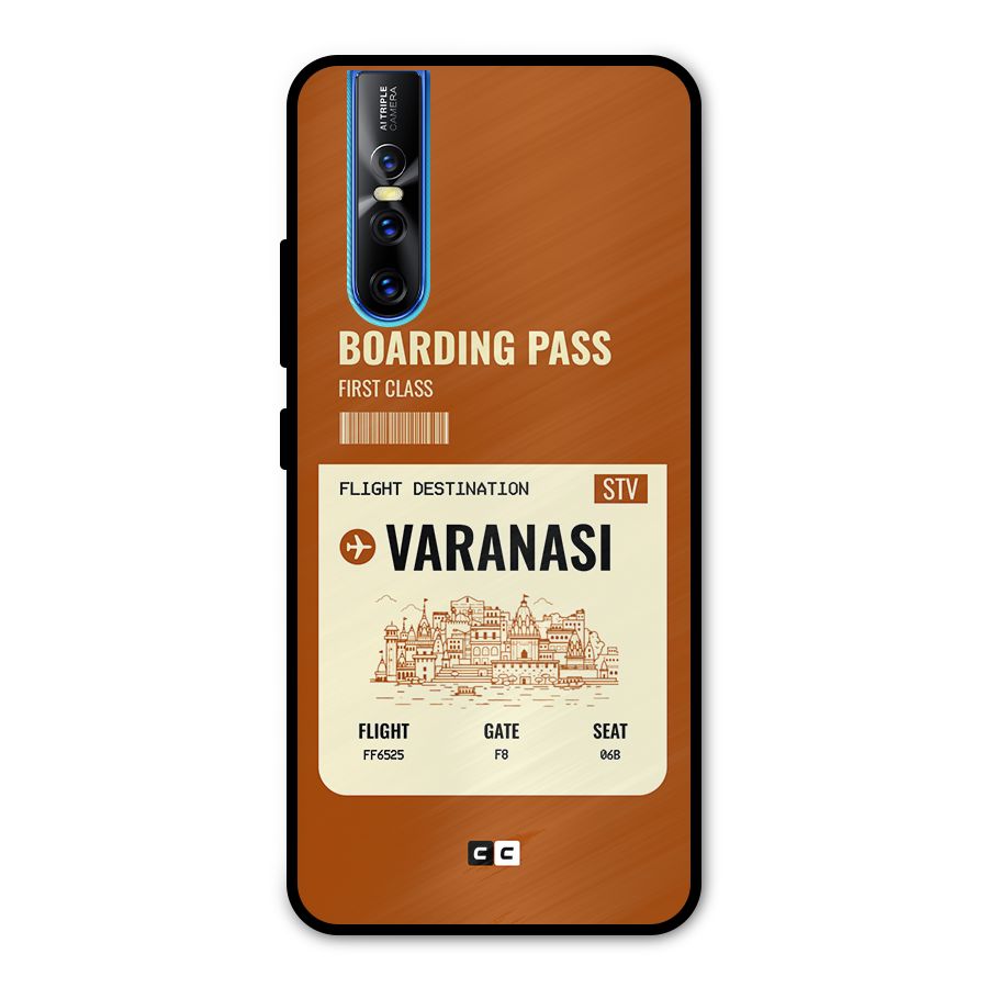Varanasi Boarding Pass Metal Back Case for Vivo V15 Pro