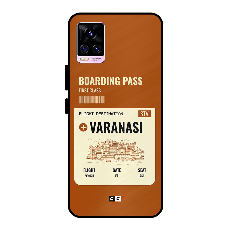 Varanasi Boarding Pass Metal Back Case for Vivo V20 Pro