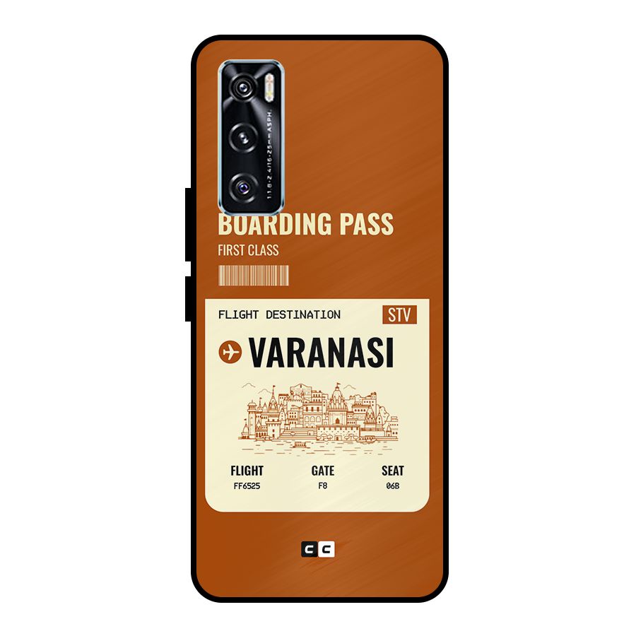 Varanasi Boarding Pass Metal Back Case for Vivo V20 SE