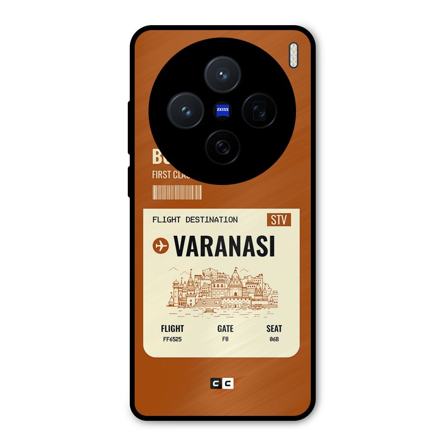 Varanasi Boarding Pass Metal Back Case for Vivo X200
