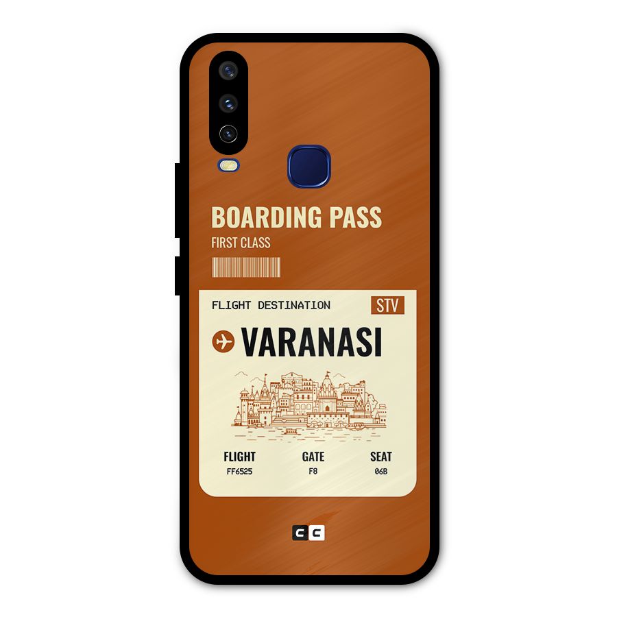 Varanasi Boarding Pass Metal Back Case for Vivo Y15