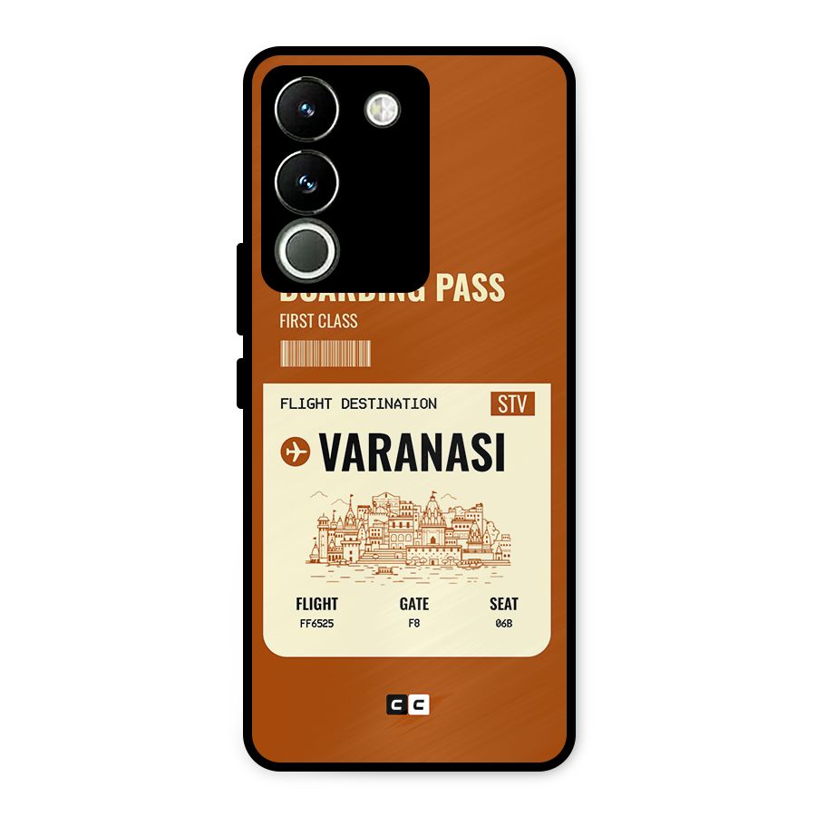 Varanasi Boarding Pass Metal Back Case for Vivo Y200