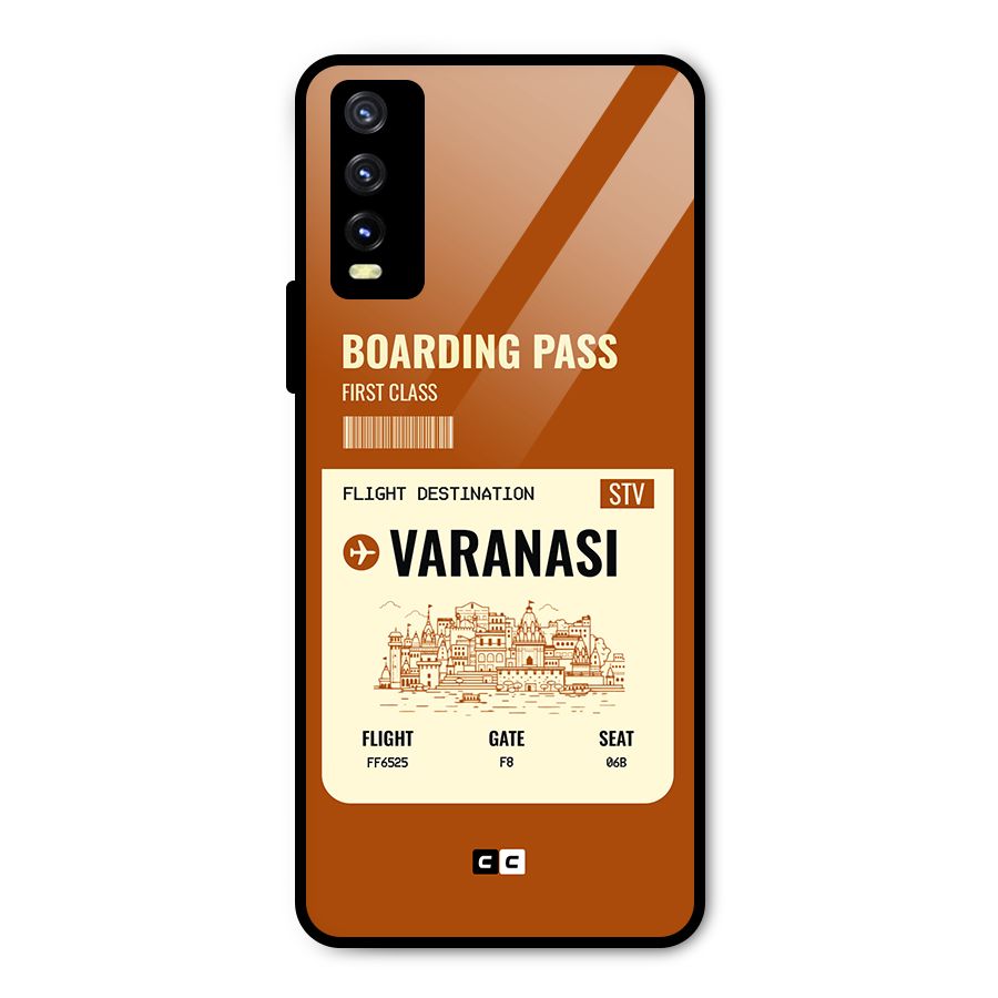 Varanasi Boarding Pass Metal Back Case for Vivo Y20g