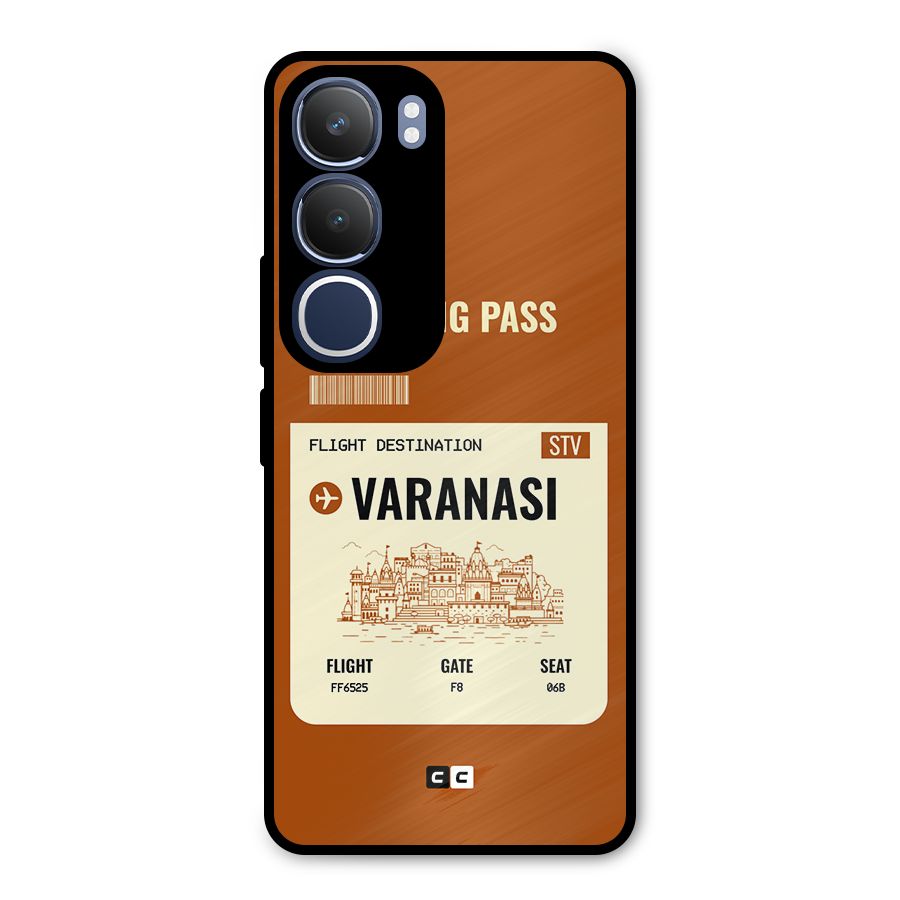 Varanasi Boarding Pass Metal Back Case for Vivo Y29