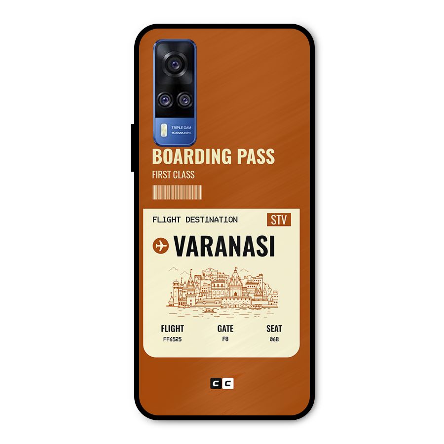 Varanasi Boarding Pass Metal Back Case for Vivo Y51A