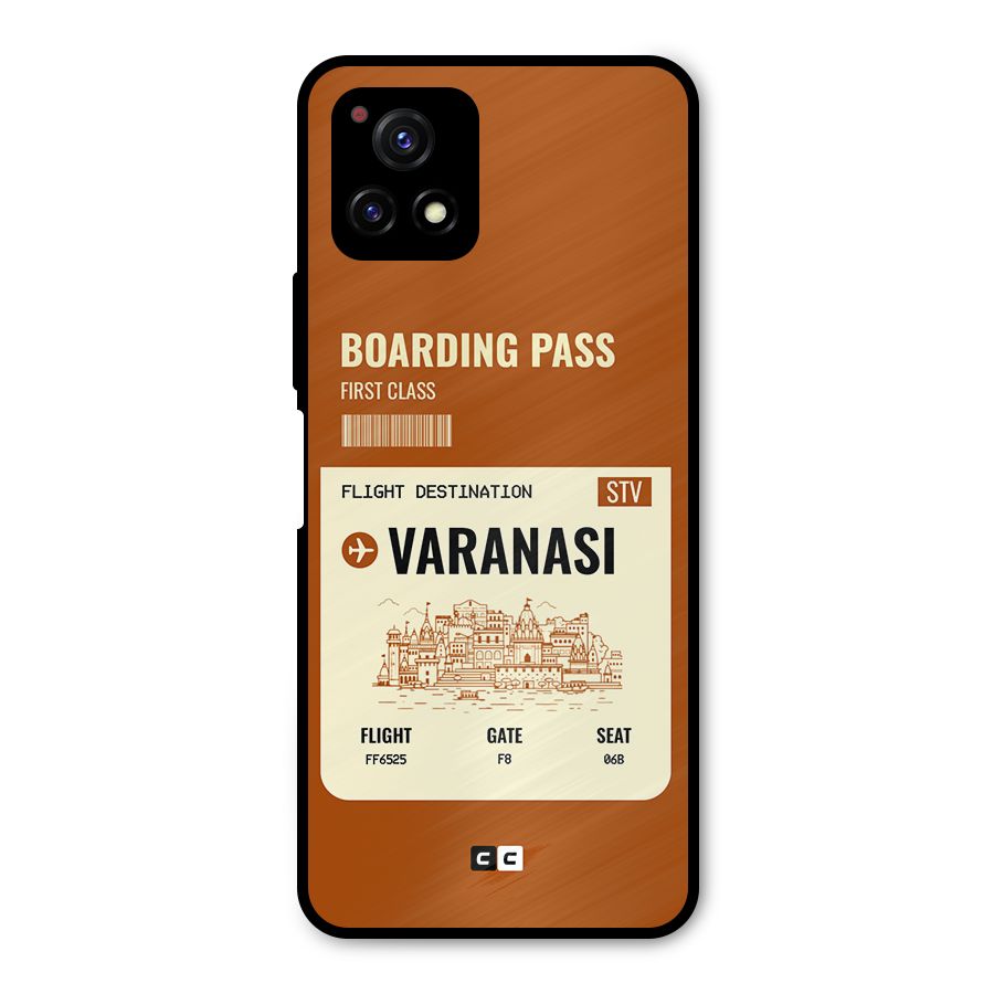 Varanasi Boarding Pass Metal Back Case for Vivo Y72 5G