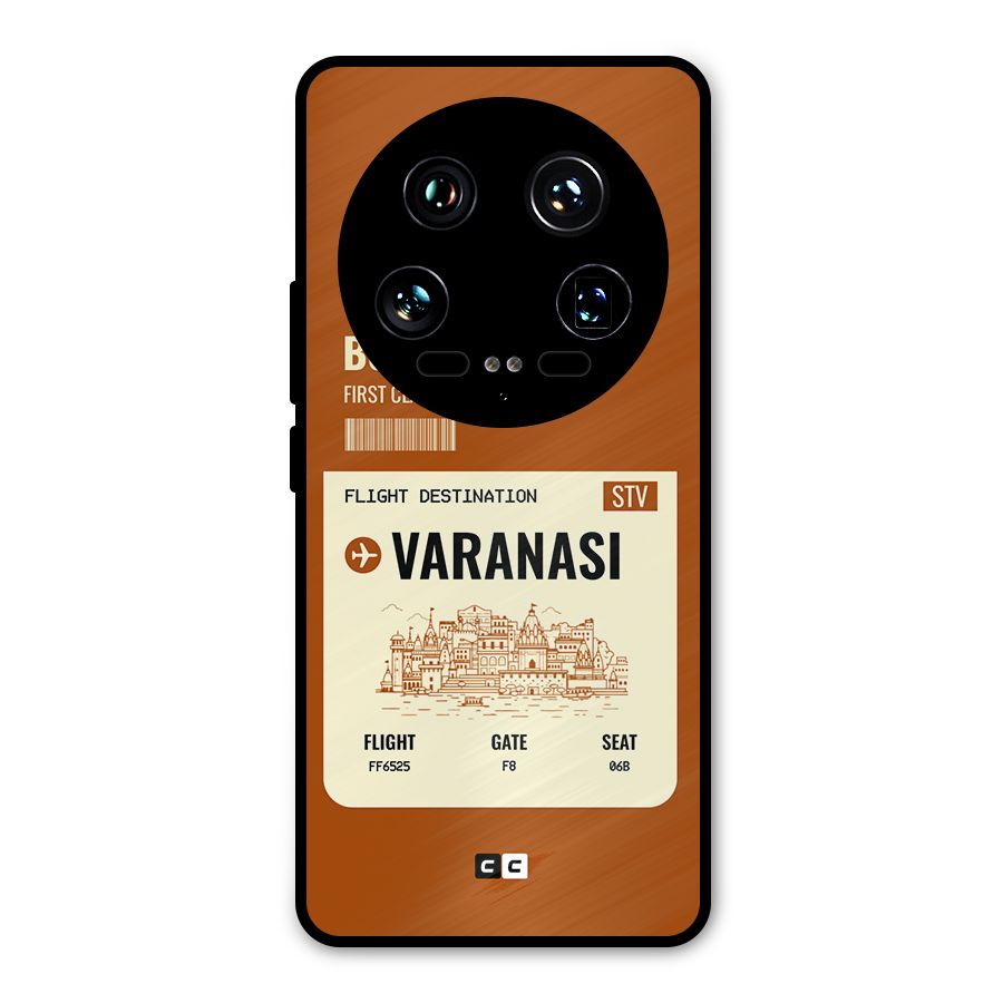 Varanasi Boarding Pass Metal Back Case for Xiaomi 14 Ultra