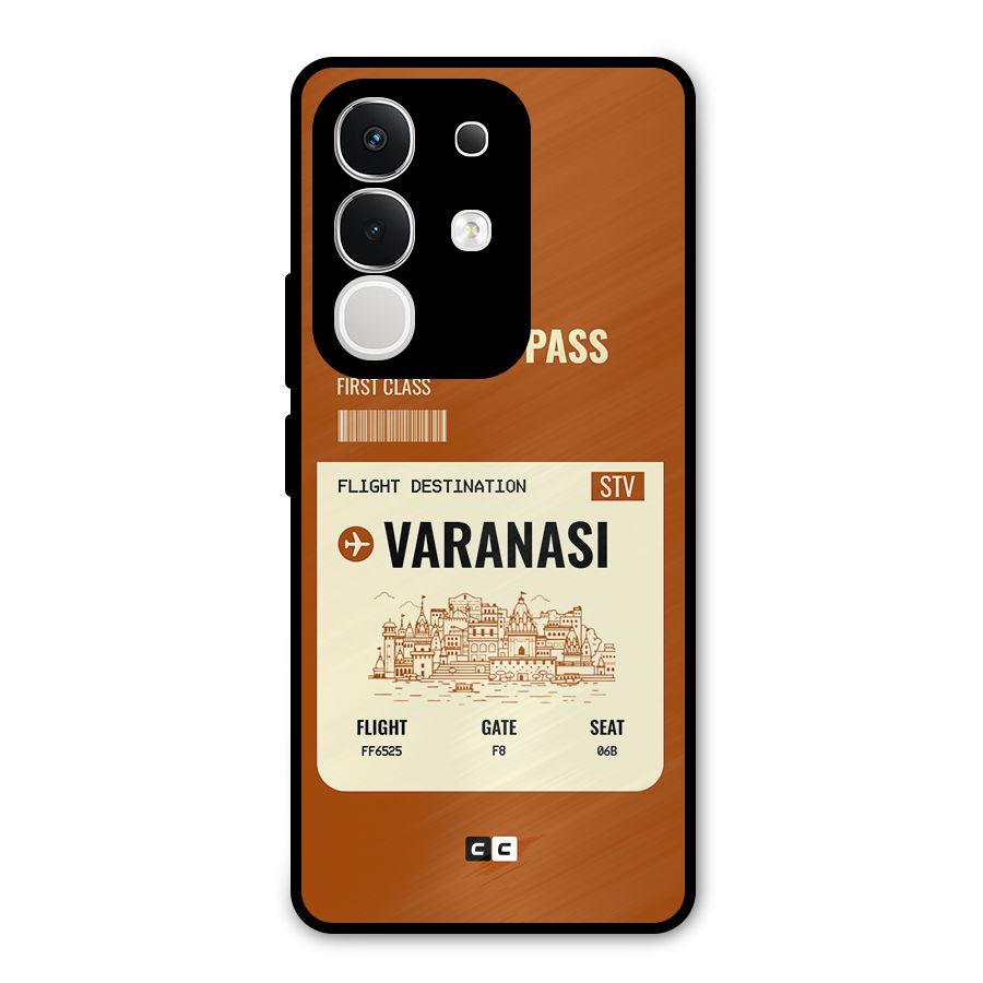 Varanasi Boarding Pass Metal Back Case for iQOO Z10x