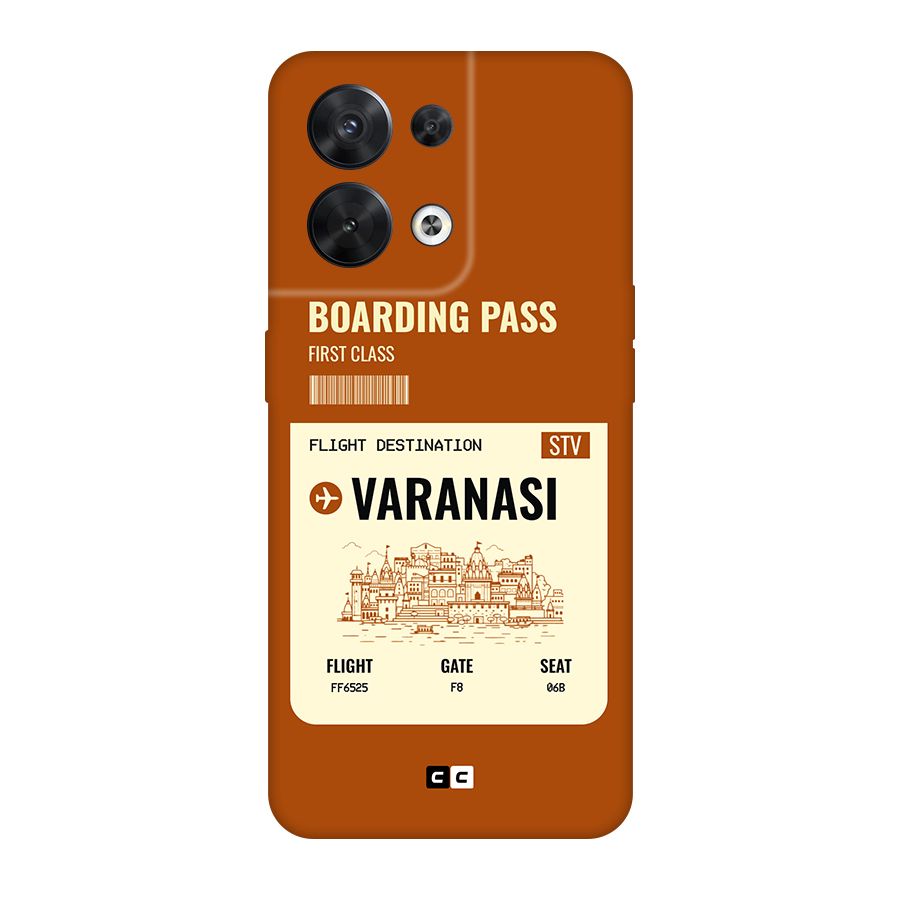 Varanasi Boarding Pass Original Polycarbonate Back Case for Oppo Reno8 5G