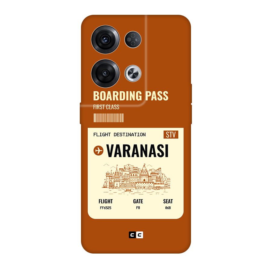 Varanasi Boarding Pass Original Polycarbonate Back Case for Oppo Reno8 Pro 5G