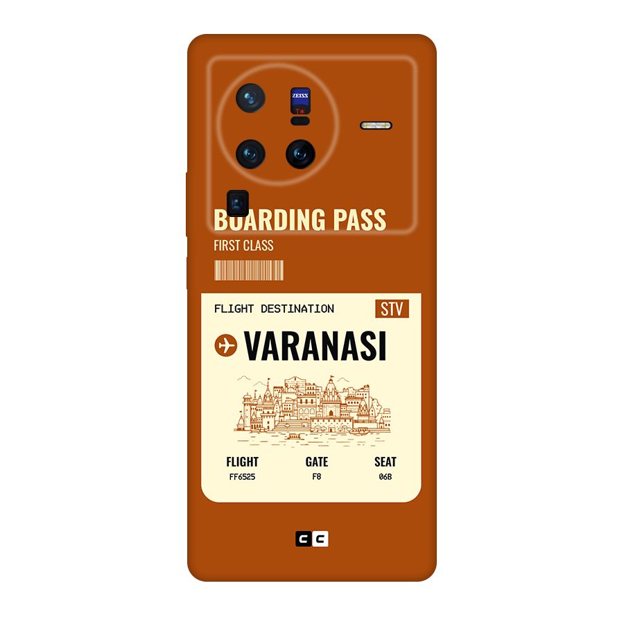 Varanasi Boarding Pass Original Polycarbonate Back Case for Vivo X80
