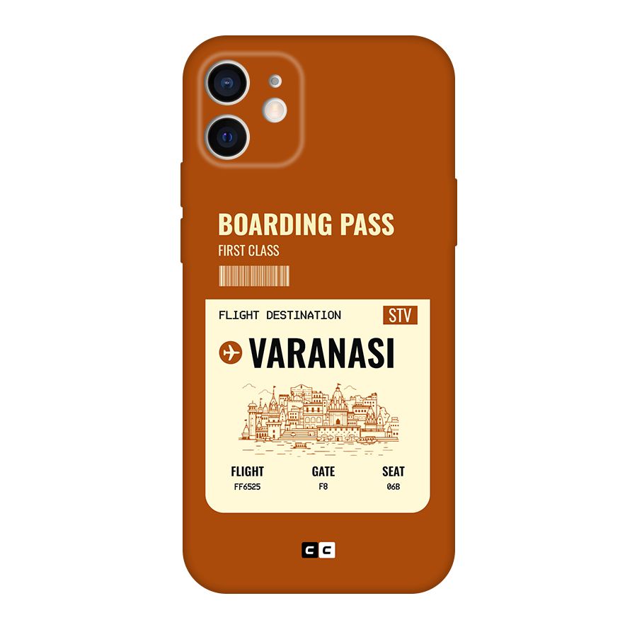 Varanasi Boarding Pass Original Polycarbonate Back Case for iPhone 12