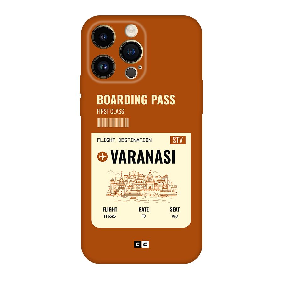 Varanasi Boarding Pass Original Polycarbonate Back Case for iPhone 14 Pro Max