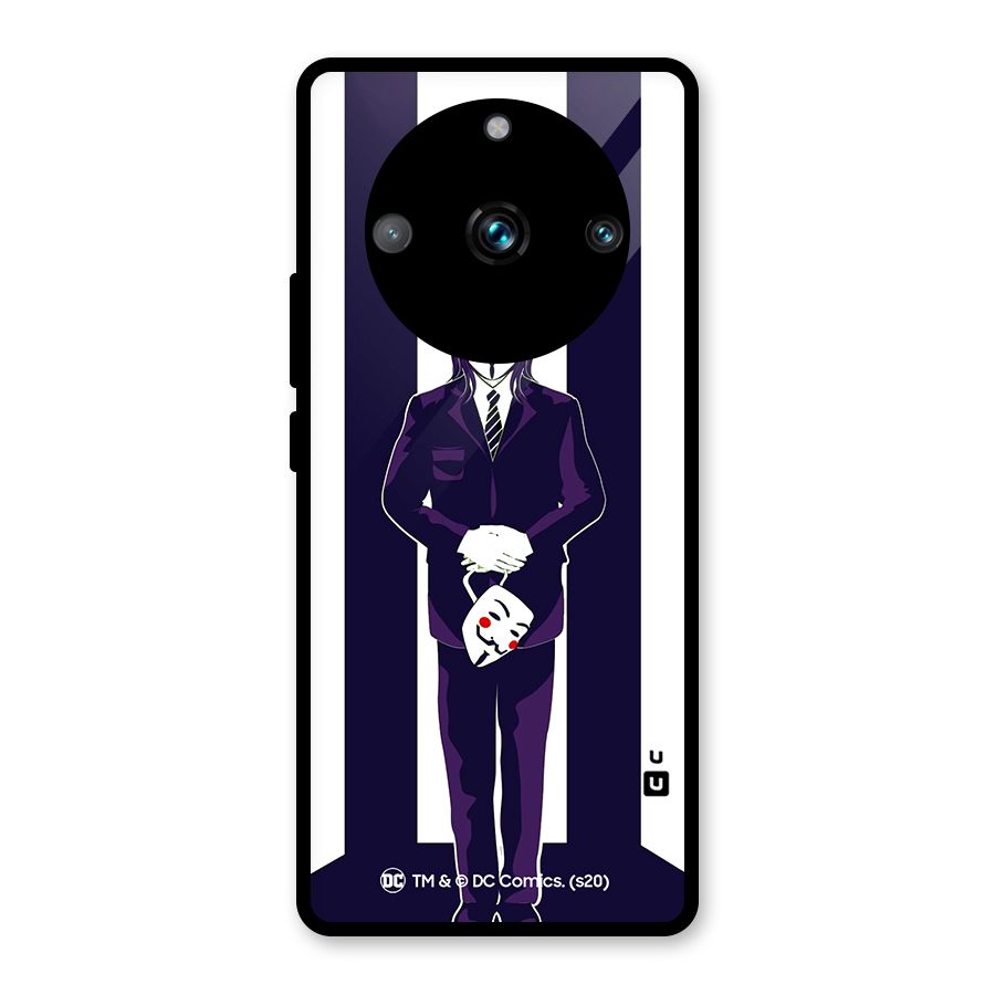 Vendetta Gentleman Holding Mask Illustration Glass Back Case for Realme 11 Pro
