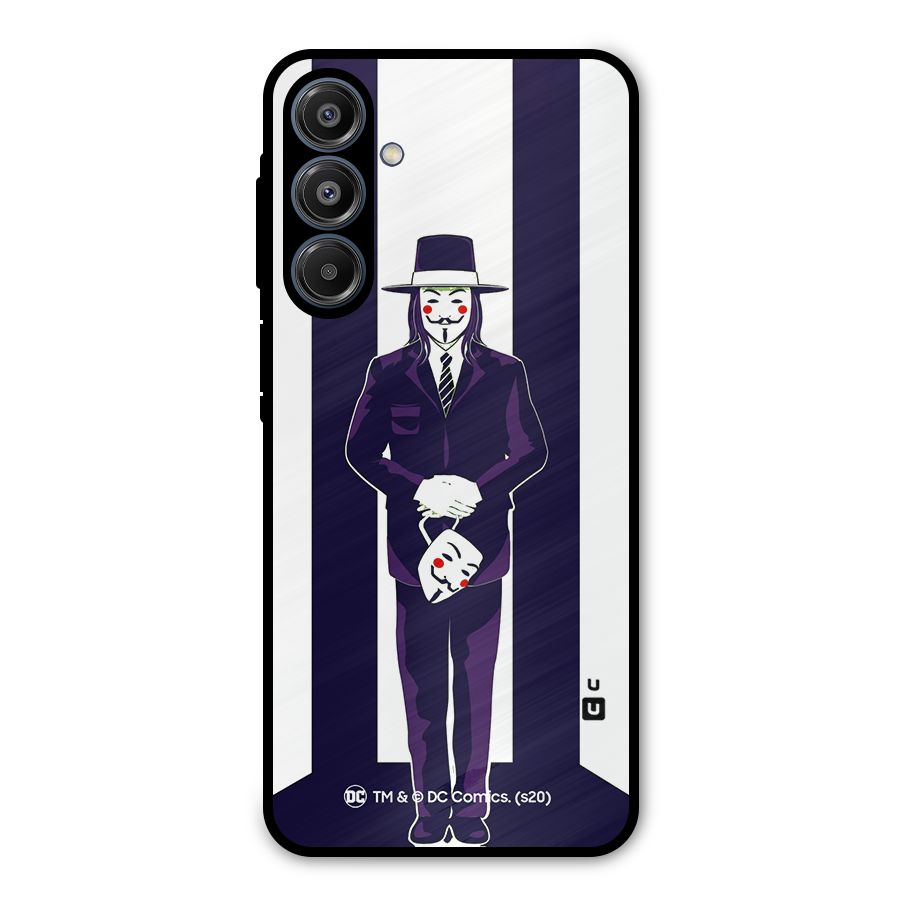 Vendetta Gentleman Holding Mask Illustration Metal Back Case for Galaxy A16 5G